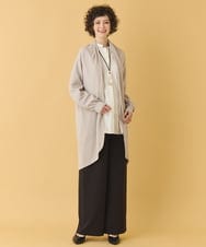 RMFAB67280 HIROKO BIS GRANDE(ヒロコ ビス グランデ) 【大きいサイズ】ホールガーメントロングカーディガン グリニッシュイエロー 