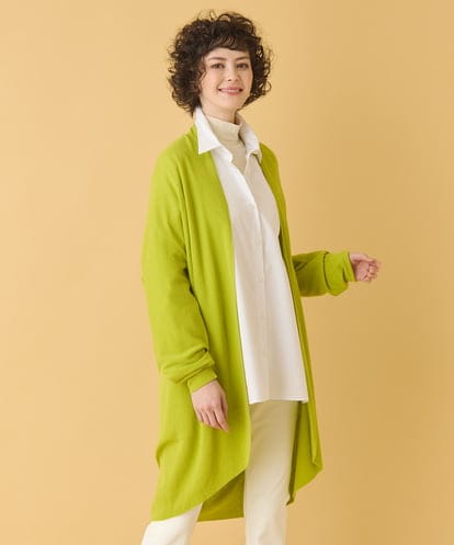 RMFAB67280 HIROKO BIS GRANDE 【大きいサイズ】ホールガーメントロングカーディガン