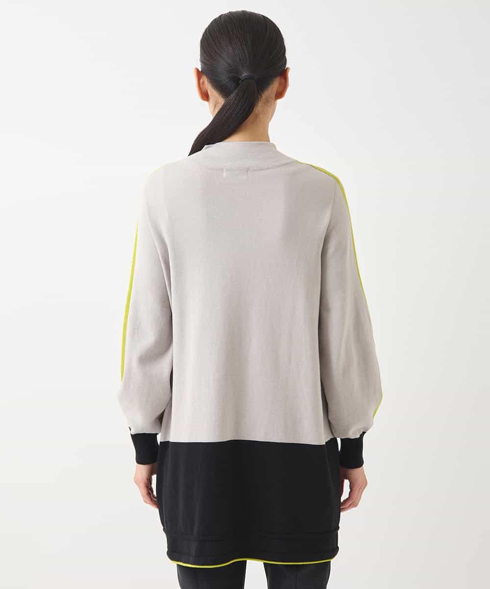 大きいサイズ】カラーブロッキングニットチュニック(ニット