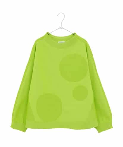 RMFDD60200 HIROKO BIS GRANDE 【大きいサイズ】ドットジャガードニットプルオーバー /洗える