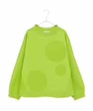 RMFDD60200 HIROKO BIS GRANDE(ヒロコ ビス グランデ) 【大きいサイズ】ドットジャガードニットプルオーバー /洗える グリーン