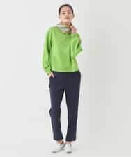 RMFDD60200 HIROKO BIS GRANDE(ヒロコ ビス グランデ) 【大きいサイズ】ドットジャガードニットプルオーバー グリーン