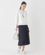 RMFDD60200 HIROKO BIS GRANDE(ヒロコ ビス グランデ) 【大きいサイズ】ドットジャガードニットプルオーバー グリーン