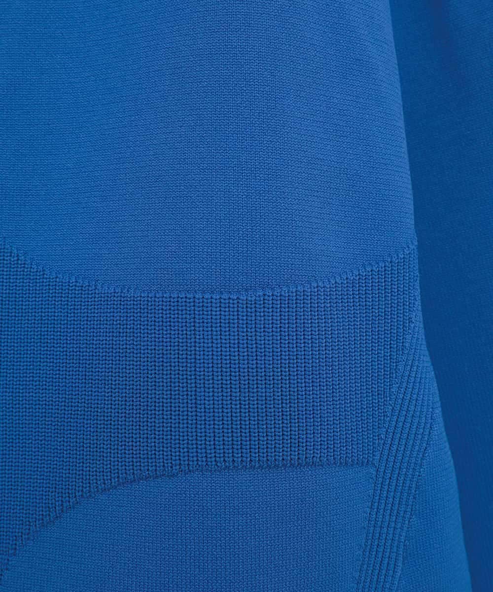 RMFDD61250 HIROKO BIS GRANDE(ヒロコ ビス グランデ) 【大きいサイズ】ドットジャガードペプラムニットカーディガン /洗える ブルー