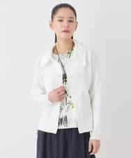 RMFDD61250 HIROKO BIS GRANDE(ヒロコ ビス グランデ) 【大きいサイズ】ドットジャガードペプラムニットカーディガン ブルー