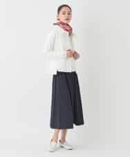 RMFDD61250 HIROKO BIS GRANDE(ヒロコ ビス グランデ) 【大きいサイズ】ドットジャガードペプラムニットカーディガン ブルー