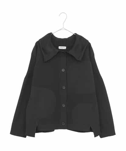 RMFDD61250 HIROKO BIS GRANDE 【大きいサイズ】ドットジャガードペプラムニットカーディガン /洗える