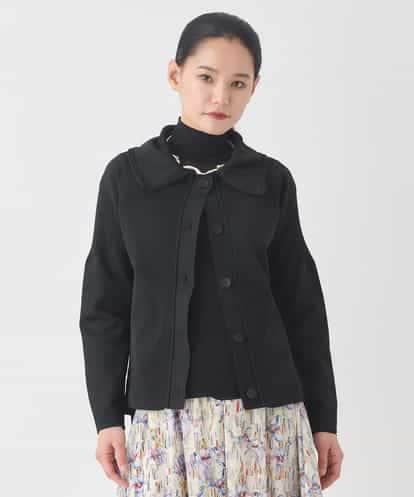 RMFDD61250 HIROKO BIS GRANDE 【大きいサイズ】ドットジャガードペプラムニットカーディガン