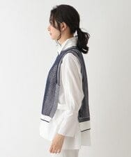 RMFDS60270 HIROKO BIS GRANDE(ヒロコ ビス グランデ) 【洗える】リブニットデザインベスト イエロー