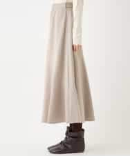 RMHAA75250 HIROKO BIS GRANDE(ヒロコ ビス グランデ) 【大きいサイズ】バイヤス切り替えストレッチスカート /洗える ネイビー