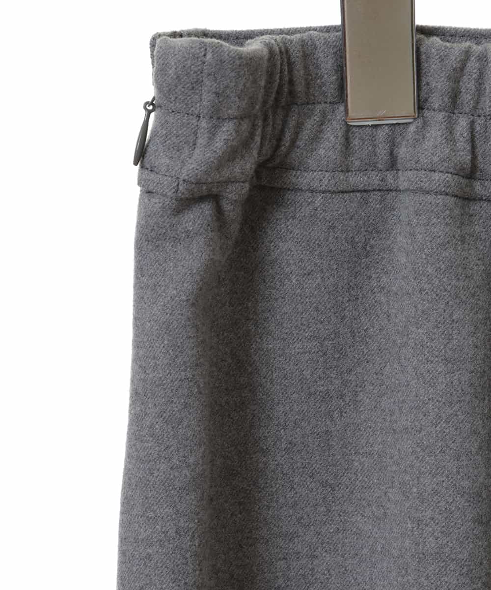 RMHAS78250 HIROKO BIS GRANDE(ヒロコ ビス グランデ) 【洗える】ウール調巻きデザインスカート ライトグレー