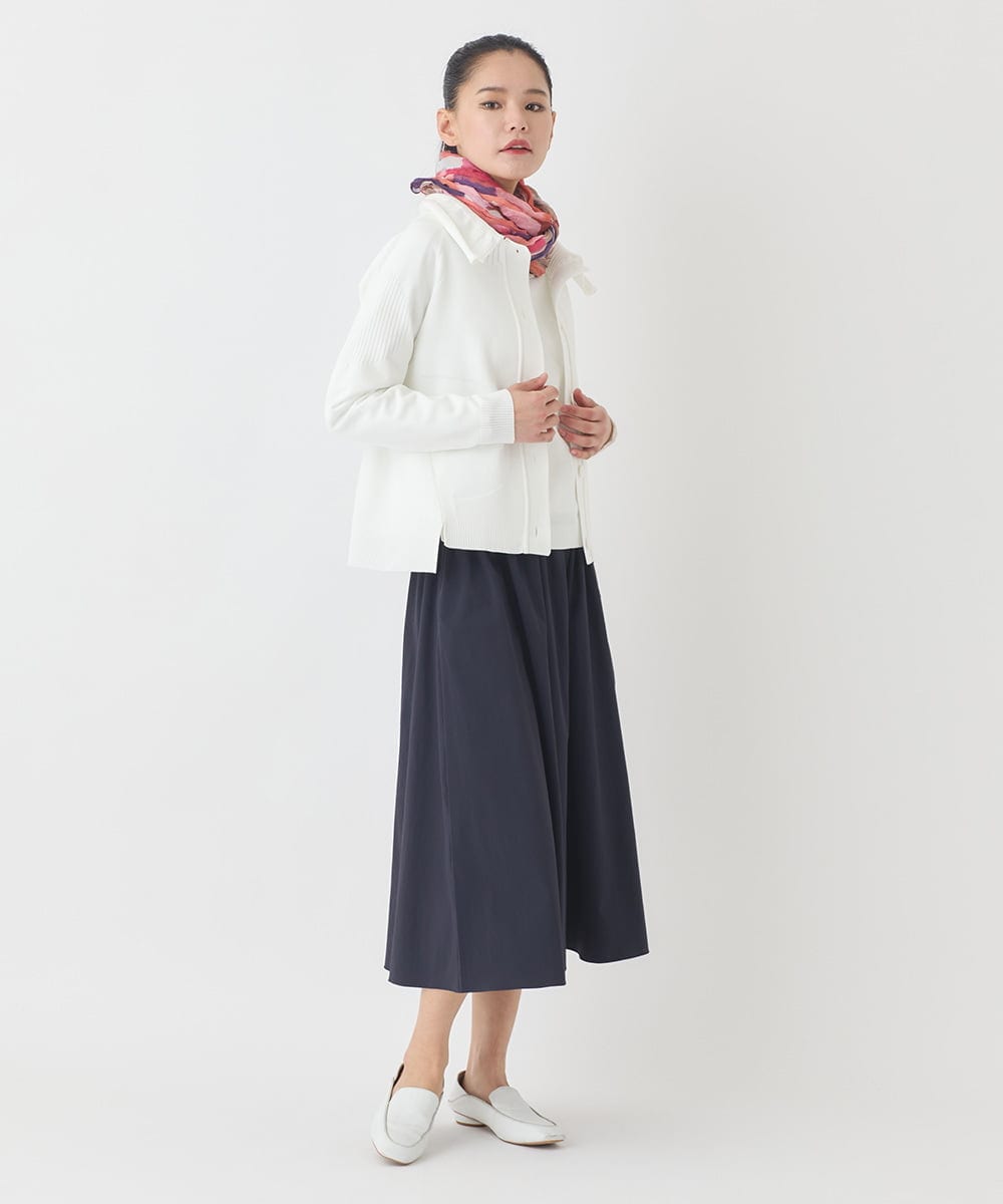 RMHDD80250 HIROKO BIS GRANDE(ヒロコ ビス グランデ) 【大きいサイズ】ハイストレッチギャザーフレアスカート /洗濯機で洗える ネイビー