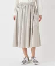 RMHDD80250 HIROKO BIS GRANDE(ヒロコ ビス グランデ) 【大きいサイズ】ハイストレッチギャザーフレアスカート ネイビー