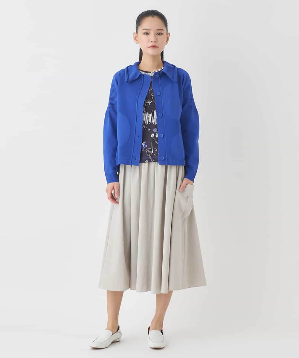 RMHDD80250 HIROKO BIS GRANDE(ヒロコ ビス グランデ) 【大きいサイズ】ハイストレッチギャザーフレアスカート ネイビー