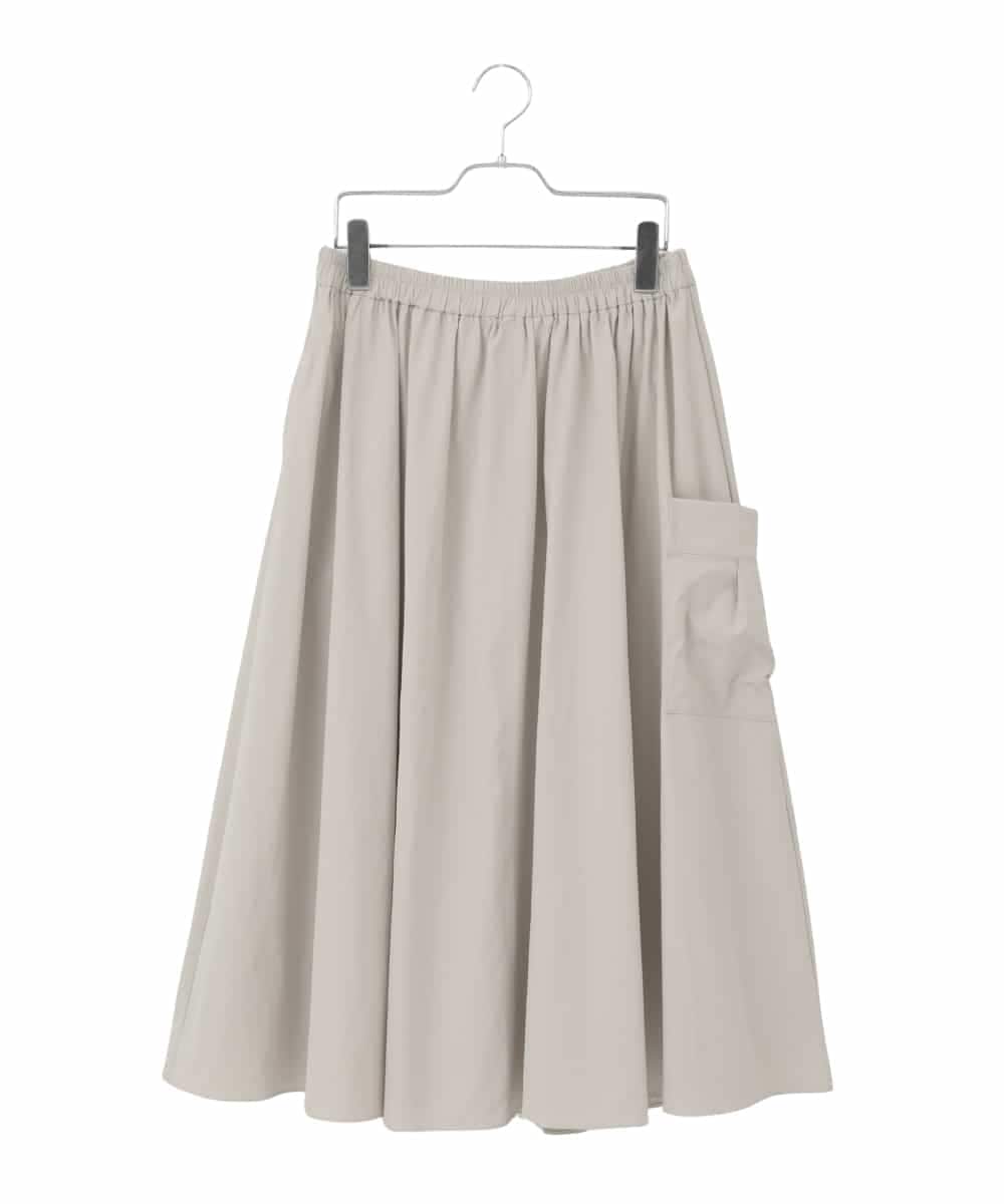 RMHDD80250 HIROKO BIS GRANDE(ヒロコ ビス グランデ) 【大きいサイズ】ハイストレッチギャザーフレアスカート ライトグレー