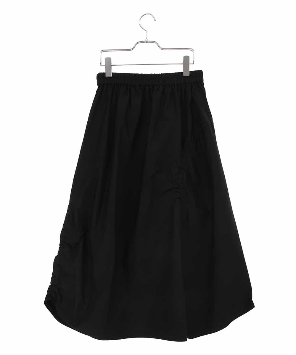 RMHFT63250 HIROKO BIS GRANDE(ヒロコ ビス グランデ) 【洗濯機で洗える】アシンメトリーギャザースカート ブラック