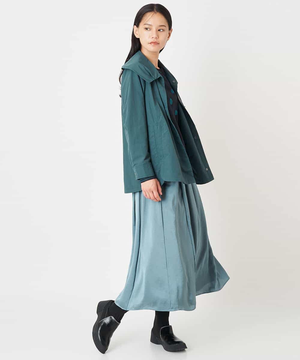 RMJLT60290 HIROKO BIS GRANDE(ヒロコ ビス グランデ) 【洗濯機で洗える】ラウンドカットヘムミドル丈ブルゾン レッド