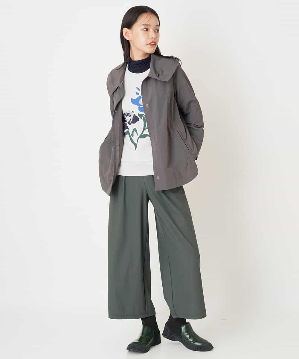 RMJLT60290 HIROKO BIS GRANDE(ヒロコ ビス グランデ) 【洗濯機で洗える】ラウンドカットヘムミドル丈ブルゾン レッド
