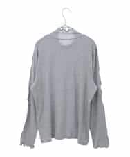 RMKAA70170 HIROKO BIS GRANDE(ヒロコ ビス グランデ) 【大きいサイズ】メローフリルハイネックカットソー /洗える ライトグレー