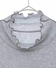 RMKAA70170 HIROKO BIS GRANDE(ヒロコ ビス グランデ) 【大きいサイズ】メローフリルハイネックカットソー /洗える ライトグレー