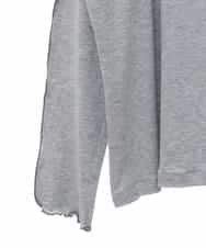 RMKAA70170 HIROKO BIS GRANDE(ヒロコ ビス グランデ) 【大きいサイズ】メローフリルハイネックカットソー /洗える ライトグレー