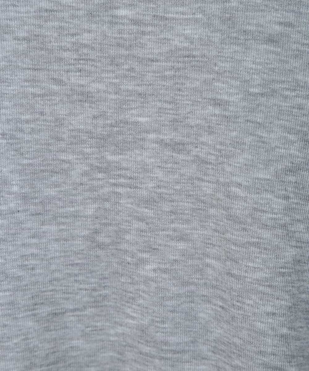 RMKAA70170 HIROKO BIS GRANDE(ヒロコ ビス グランデ) 【大きいサイズ】メローフリルハイネックカットソー /洗える ライトグレー