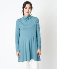 RMKAT86250 HIROKO BIS GRANDE(ヒロコ ビス グランデ) 【洗える/日本製】フレアシルエットチュニックプルオーバー ダークグレー