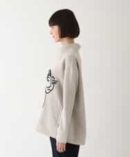 RMKAV67230 HIROKO BIS GRANDE(ヒロコ ビス グランデ) 【洗濯機で洗える】刺繍デザインダンボールスウェット ライトグレー