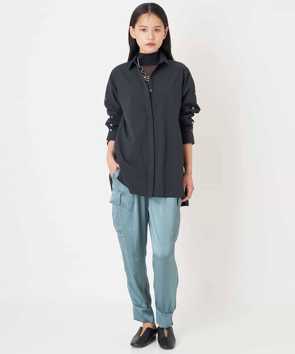 RMKAV75070 HIROKO BIS GRANDE(ヒロコ ビス グランデ) 【大きいサイズ】チュールハイネックプルオーバー /洗濯機で洗える レッド