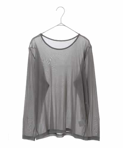 RMKAV76070 HIROKO BIS GRANDE 【大きいサイズ】チュール丸首カットソー /洗濯機で洗える