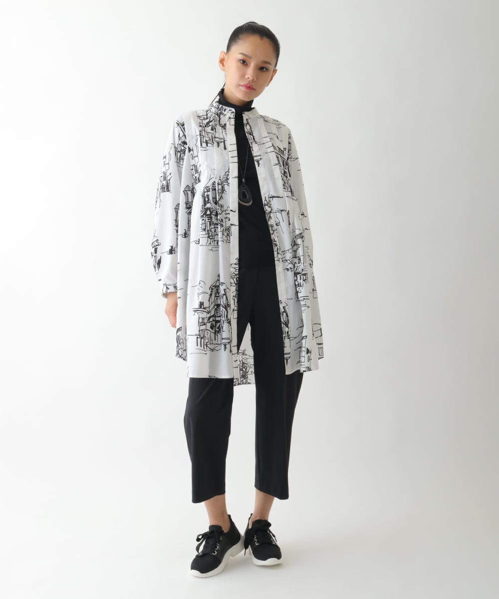 RMKCD70180 HIROKO BIS GRANDE(ヒロコ ビス グランデ) 【大きいサイズ】配色ラインハイネックインナートップ /洗える ブラック