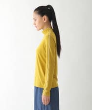 RMKCD70180 HIROKO BIS GRANDE(ヒロコ ビス グランデ) 【大きいサイズ】配色ラインハイネックインナートップ /洗える ブラック