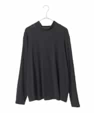 RMKCD70180 HIROKO BIS GRANDE(ヒロコ ビス グランデ) 【大きいサイズ】配色ラインハイネックインナートップ /洗える ブラック