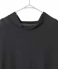 RMKCD70180 HIROKO BIS GRANDE(ヒロコ ビス グランデ) 【大きいサイズ】配色ラインハイネックインナートップ /洗える ブラック