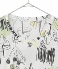 RMKDD60250 HIROKO BIS GRANDE(ヒロコ ビス グランデ) 【大きいサイズ】アートプリントカットソー ホワイト