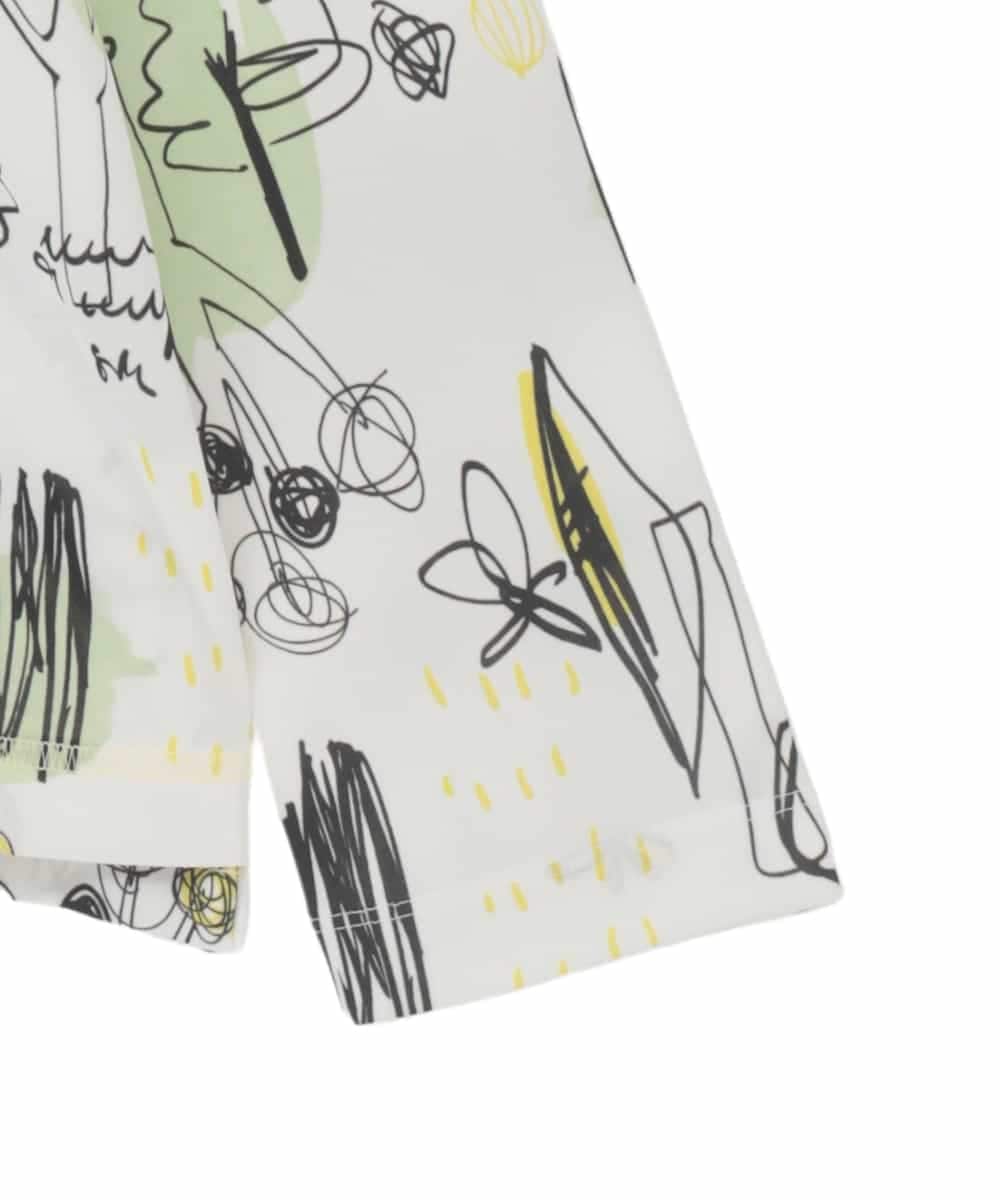 RMKDD60250 HIROKO BIS GRANDE(ヒロコ ビス グランデ) 【大きいサイズ】アートプリントカットソー ホワイト