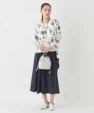 RMKDD60250 HIROKO BIS GRANDE(ヒロコ ビス グランデ) 【大きいサイズ】アートプリントカットソー ホワイト