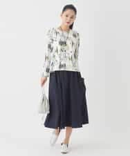 RMKDD60250 HIROKO BIS GRANDE(ヒロコ ビス グランデ) 【大きいサイズ】アートプリントカットソー ホワイト