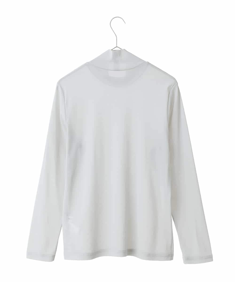 RMKED85070 HIROKO BIS GRANDE(ヒロコ ビス グランデ) 【大きいサイズ】シアーハイネックカットソー /洗濯機で洗える ライトグレー