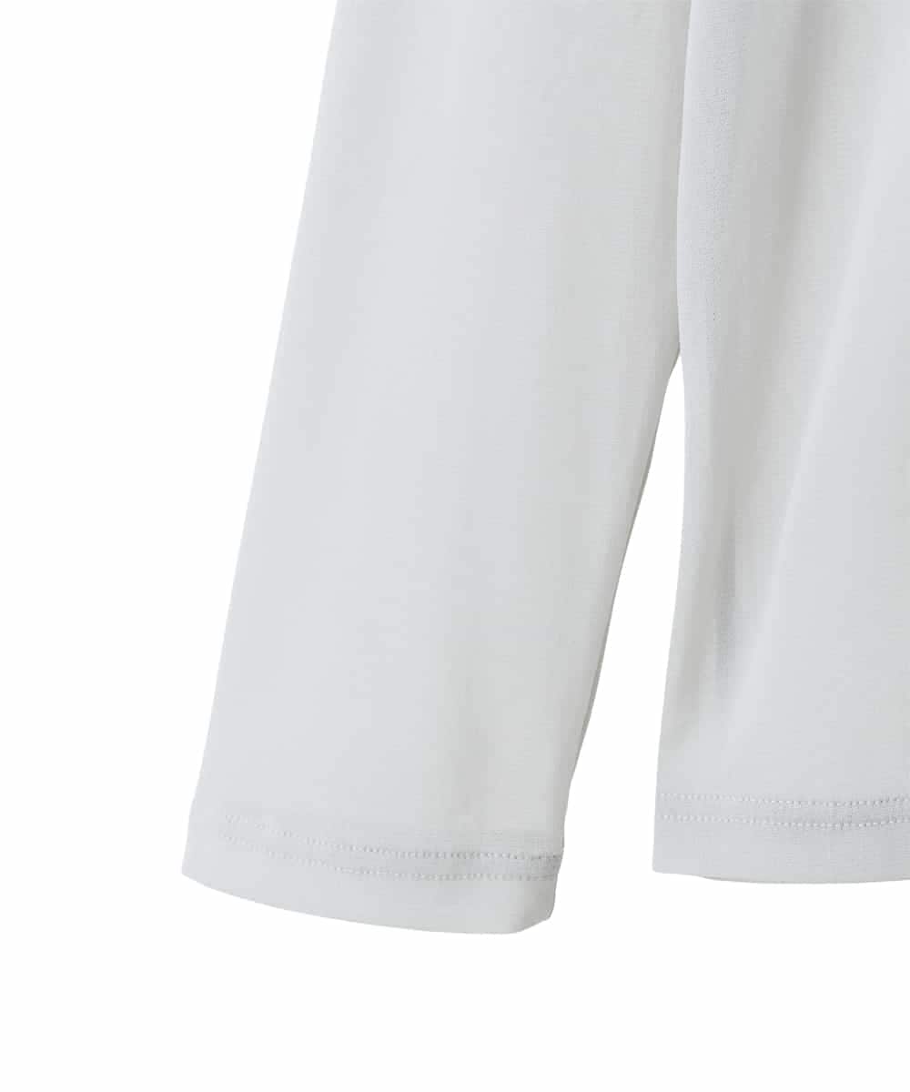 RMKED85070 HIROKO BIS GRANDE(ヒロコ ビス グランデ) 【大きいサイズ】シアーハイネックカットソー /洗濯機で洗える ライトグレー