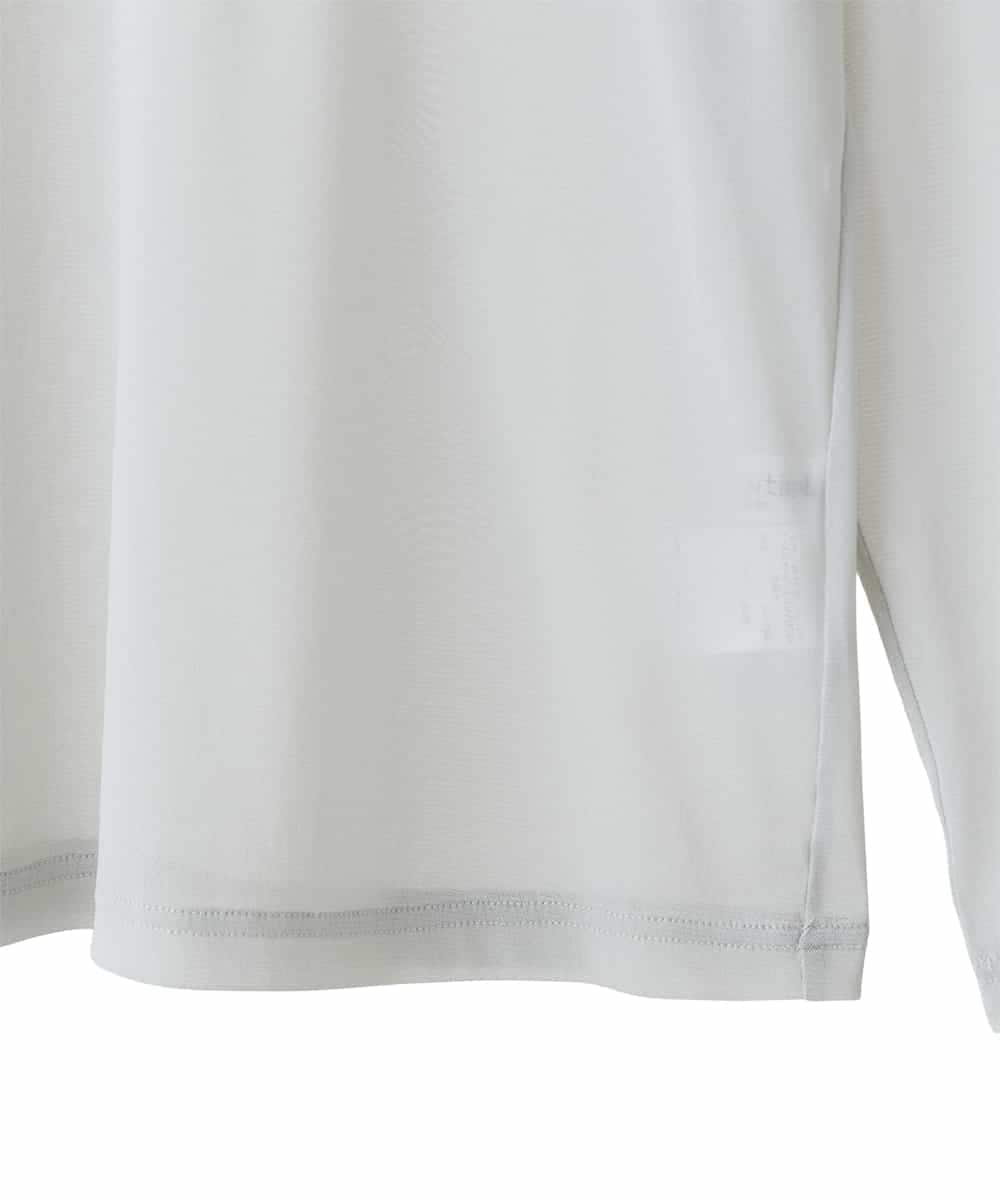 RMKED85070 HIROKO BIS GRANDE(ヒロコ ビス グランデ) 【大きいサイズ】シアーハイネックカットソー /洗濯機で洗える ライトグレー