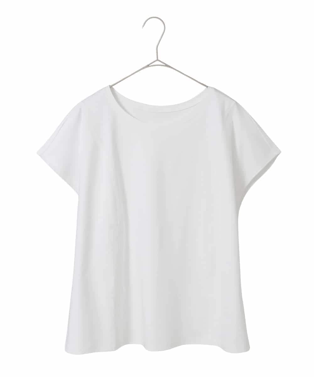 RMKFD70130 HIROKO BIS GRANDE(ヒロコ ビス グランデ) フレンチスリーブコットンカットソー ホワイト