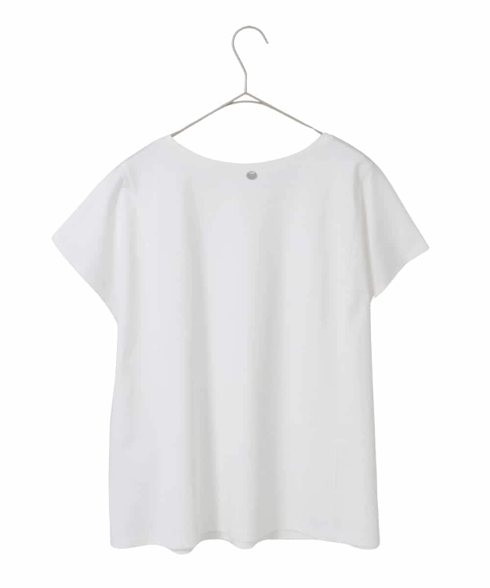 RMKFD70130 HIROKO BIS GRANDE(ヒロコ ビス グランデ) フレンチスリーブコットンカットソー ホワイト