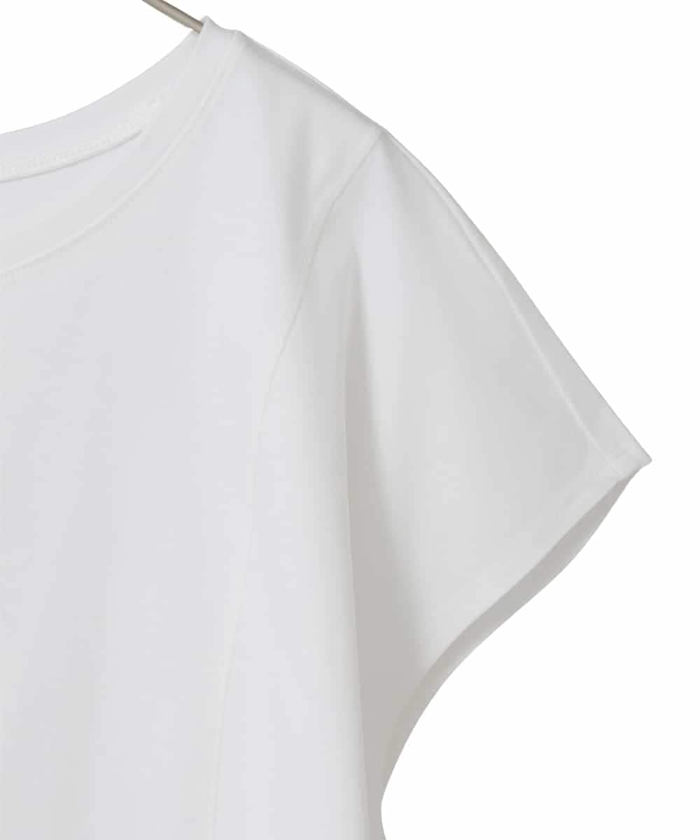 RMKFD70130 HIROKO BIS GRANDE(ヒロコ ビス グランデ) フレンチスリーブコットンカットソー ホワイト