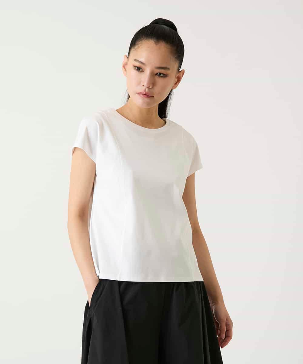 RMKFD70130 HIROKO BIS GRANDE(ヒロコ ビス グランデ) フレンチスリーブコットンカットソー ホワイト