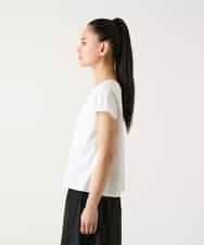 RMKFD70130 HIROKO BIS GRANDE(ヒロコ ビス グランデ) フレンチスリーブコットンカットソー ホワイト