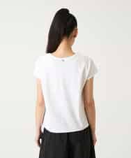 RMKFD70130 HIROKO BIS GRANDE(ヒロコ ビス グランデ) フレンチスリーブコットンカットソー ホワイト