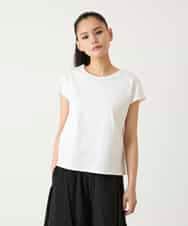 RMKFD70130 HIROKO BIS GRANDE(ヒロコ ビス グランデ) フレンチスリーブコットンカットソー ホワイト