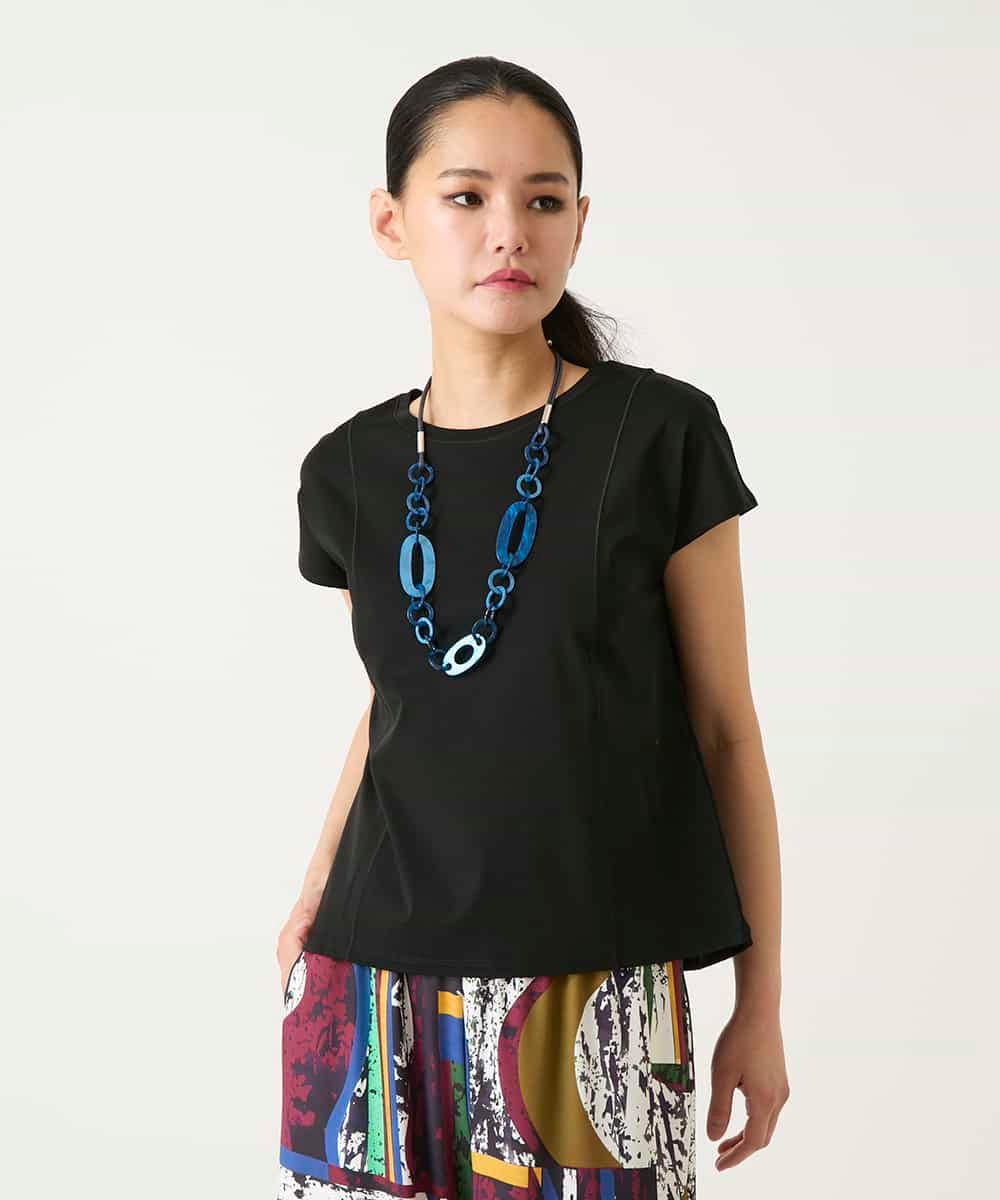 RMKFD70130 HIROKO BIS GRANDE(ヒロコ ビス グランデ) フレンチスリーブコットンカットソー ホワイト