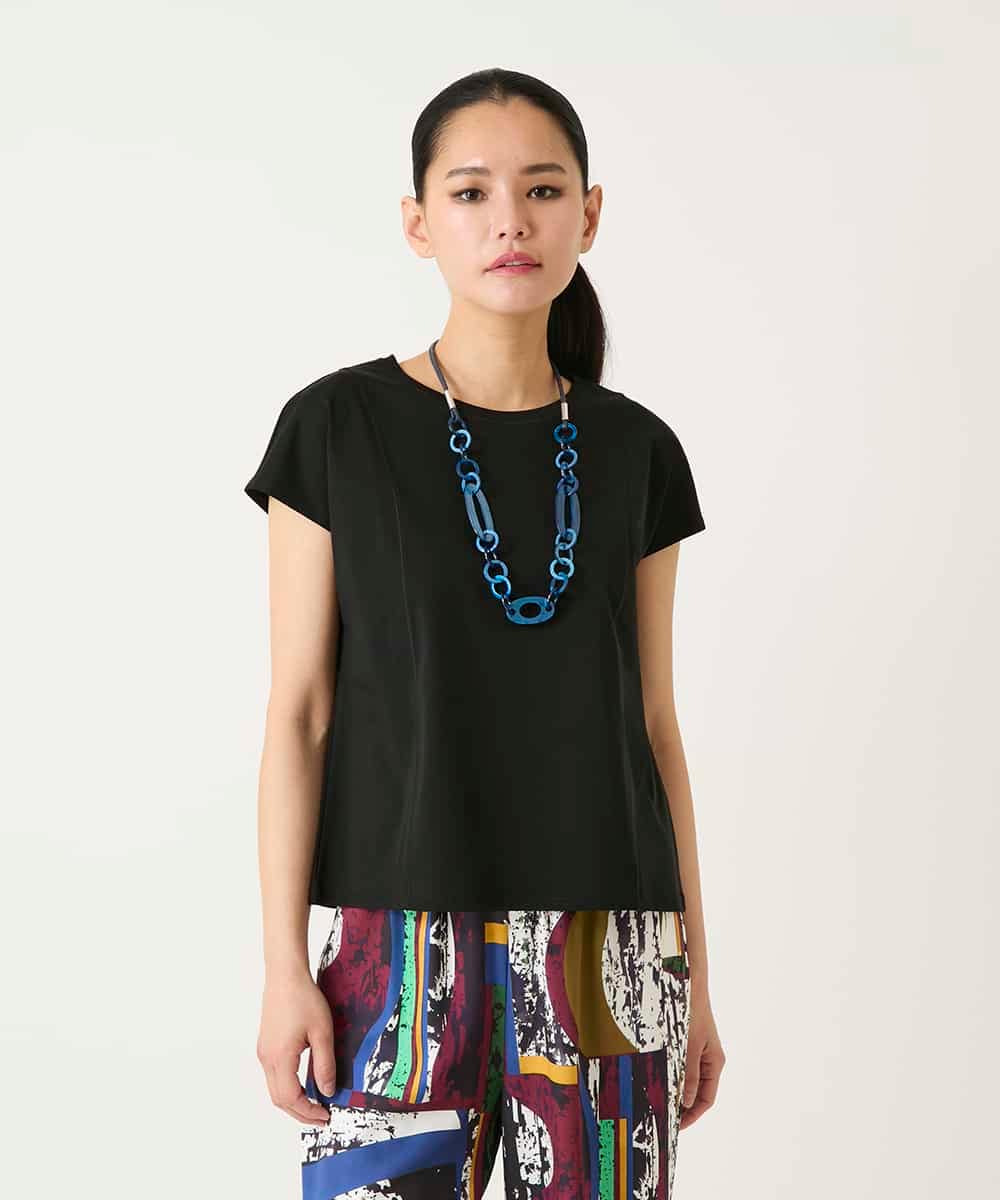 RMKFD70130 HIROKO BIS GRANDE(ヒロコ ビス グランデ) フレンチスリーブコットンカットソー ホワイト